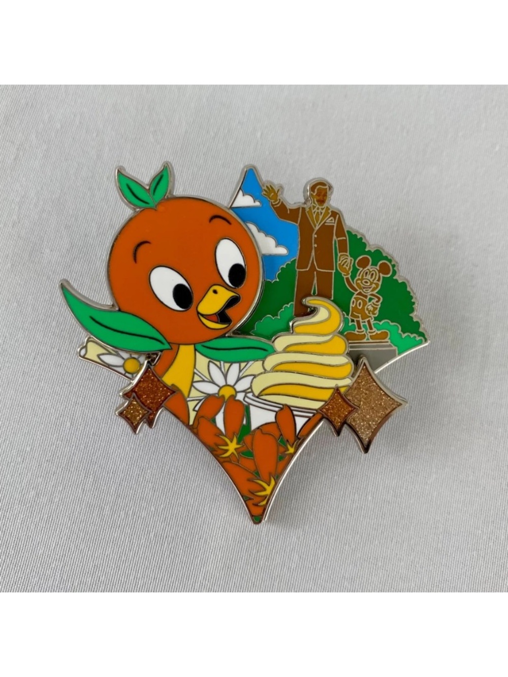 Disney World Artist Collection Orange Bird Ice Cream Soft Serve Dole Whip LE Pin
